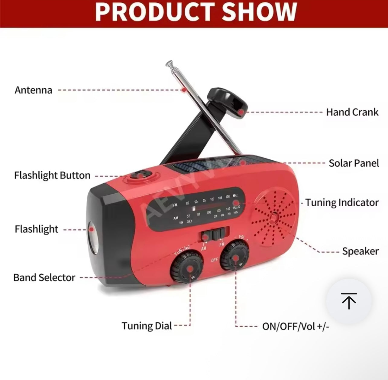 Multifunctional Solar Emergency Radio – Power + Light + Safety