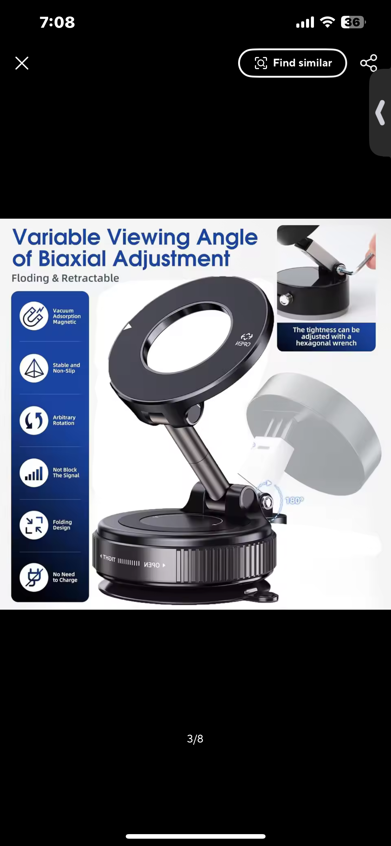 📱 360° Magnetic Car Phone Holder                                            📱 حامل جوال مغناطيسي 360° للسيارة