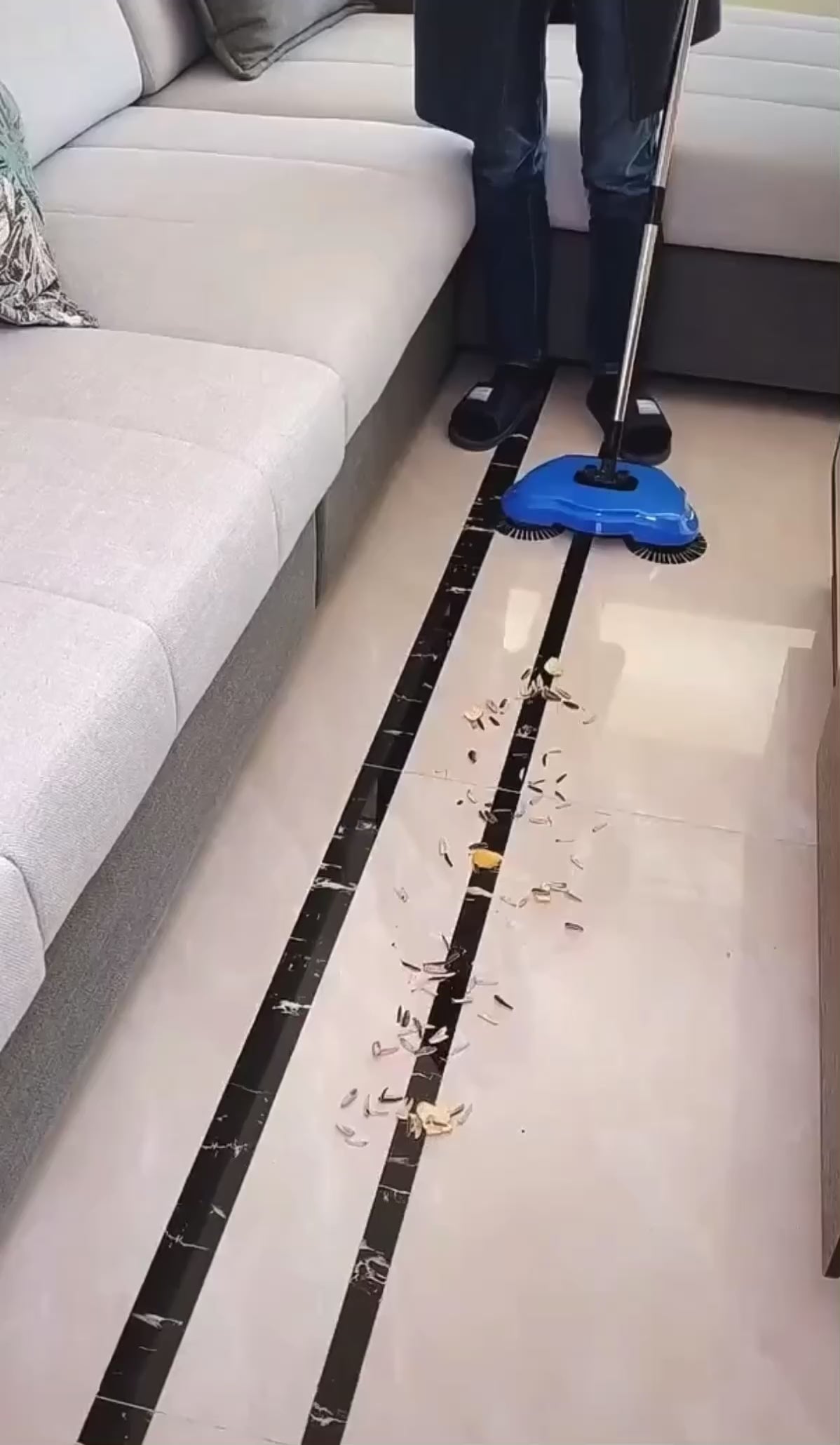 🧹 Magic Stainless Steel Broom Set – 3 in 1